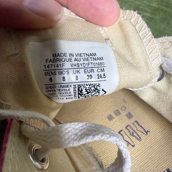 Converse All Star Pink Canvas Lace-Up Sneakers Womens Size 8 Mens 6 - Picture 7 of 7